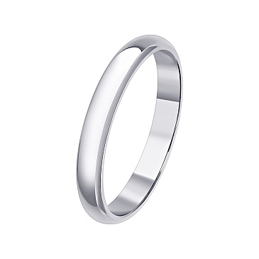 Классическое узкое обручальное кольцо из белого золота 110-000-530
