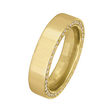 Обручальное кольцо с бриллиантами 222-900-349