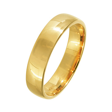 Обручальное кольцо из желтого золота шириной 5 мм 220-000-312