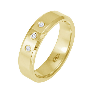 Обручальное кольцо с бриллиантом 222-030-454