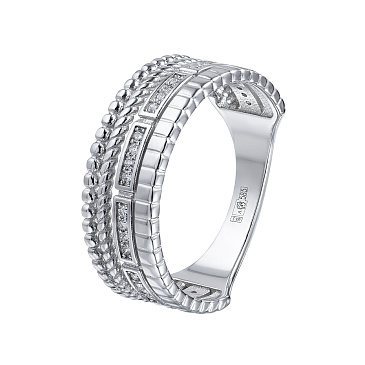 Дизайнерское кольцо из белого золота с бриллиантами 921815Б