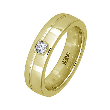 Обручальное кольцо с бриллиантом 222-010-307