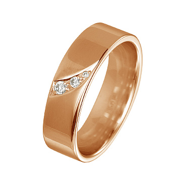 Обручальное кольцо с бриллиантами 202-030-359