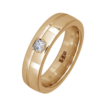Обручальное кольцо с бриллиантом 202-010-307