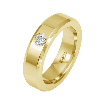 Обручальное кольцо с бриллиантом 222-010-554