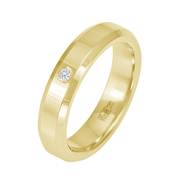 Обручальное кольцо с бриллиантом 222-010-454