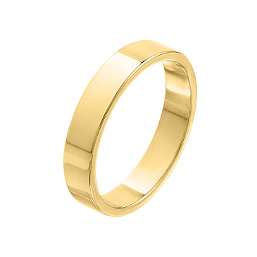 Обручальное кольцо прямое из желтого золота 220-000-308