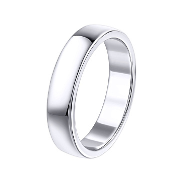 Классическое обручальное кольцо 5 мм из белого золота 210-000-310
